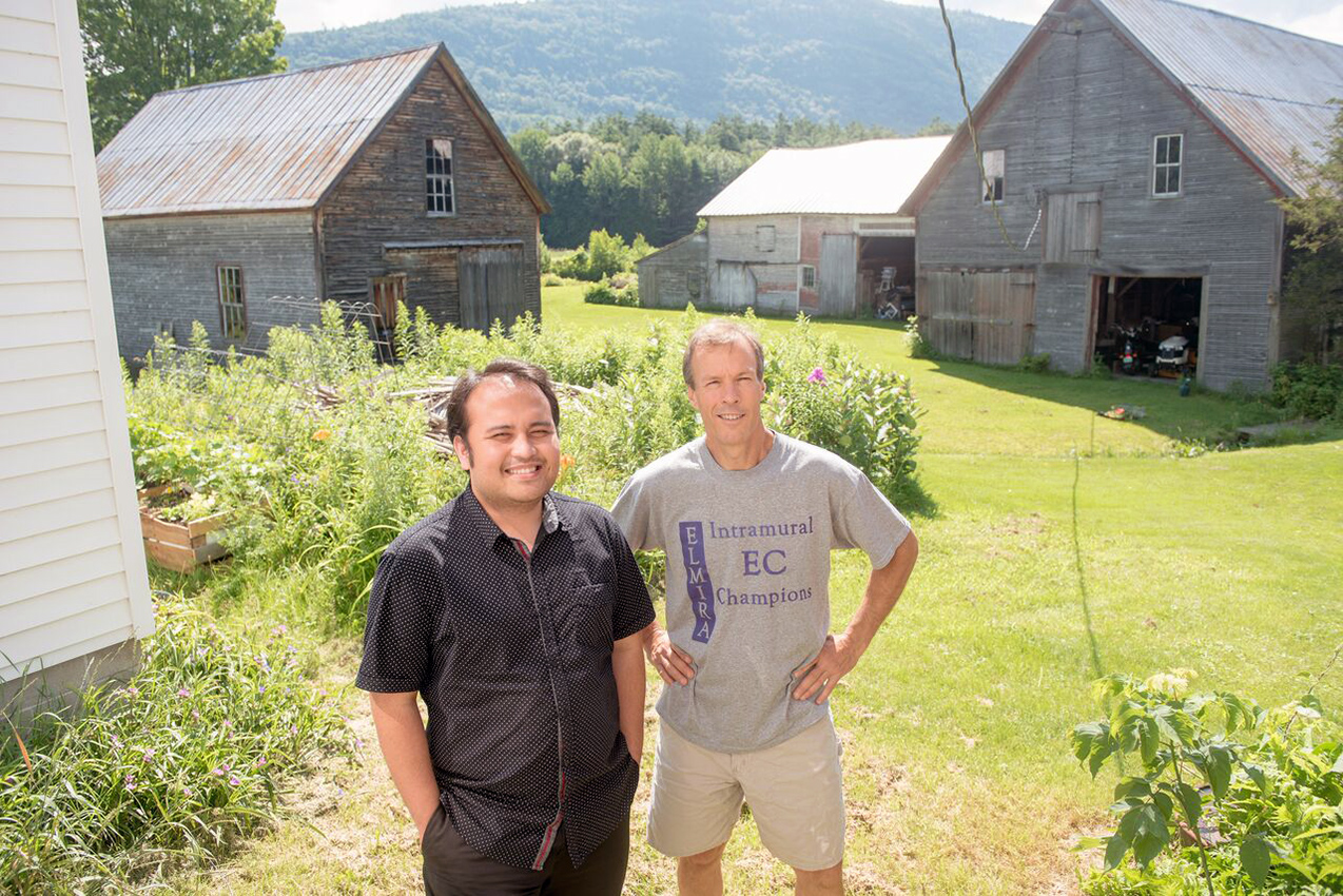 HomeShare Vermont two men match with gardens background